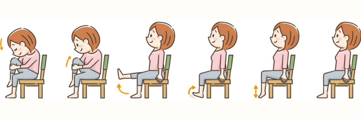 seated chair leg raise